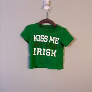 Kiss Me I’m Irish Tee Shirt 12 Months
